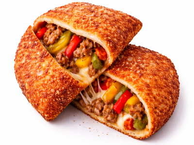 Sausage & Sweet Peppers Panzarotti