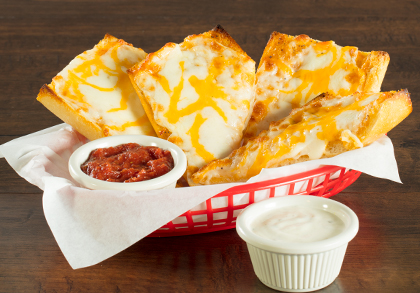 Order GARLIC BREAD WITH CHEESE food online from Mountain Mike's Pizza store, Newman on bringmethat.com